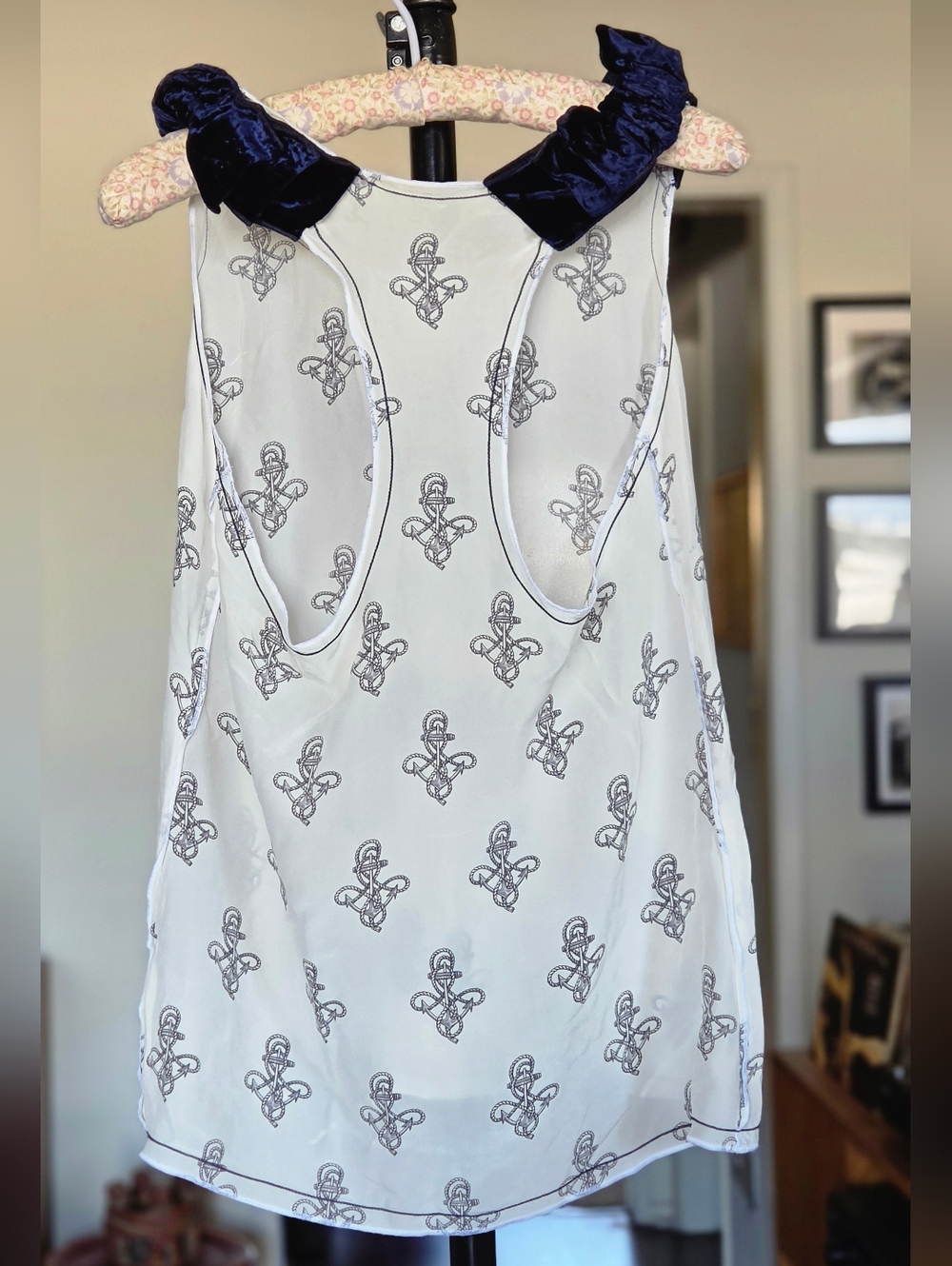 Dolce & Gabbana Nautical-Print Silk Racerback Tank - Picture 7 of 12